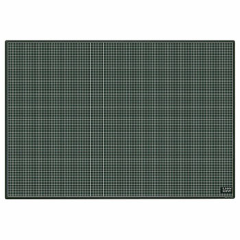 ライオン CM-9011 カッティングマット 再生PVC製 両面使用 (417-6664)1枚 900×620×3mm 黒/黒