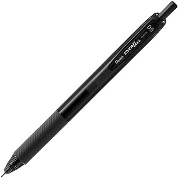 ペンテル BLN125-A ゲルインキボールペン エナージェルエス 0.5mm (411-5351)1本 黒
