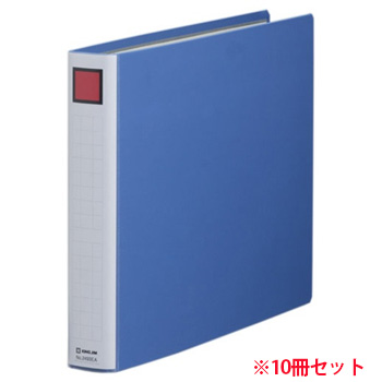 キングジム 2493EAアオ キングファイル スーパードッチ 脱・着 イージー (910-4970)1セット=10冊 B4ヨコ