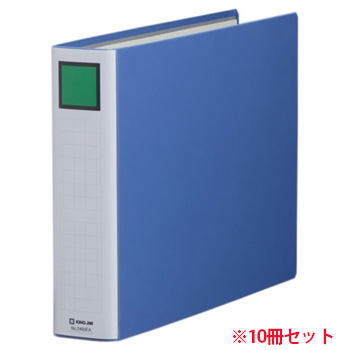 キングジム 2495EAアオ キングファイル スーパードッチ 脱･着 イージー (910-4997)1セット=10冊 B4ヨコ 
