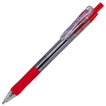ゼブラ BNU5-R 油性ボールペン タプリクリップ 1.6mm 赤 (210-6496)1本