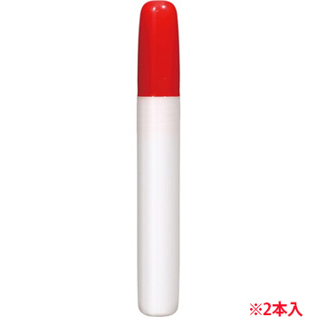 寺西化学 MHJKF-T2 ノック式油性マーカー マジックノック 太字 (411-0547)1パック=2本 専用カートリッジ 赤