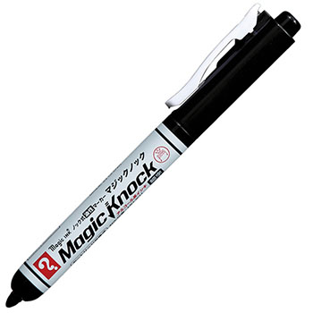 寺西化学 MKHP-T1 ノック式油性マーカー マジックノック 細字 黒 (411-0516)1本