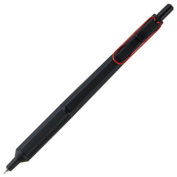 三菱鉛筆 SXN100338BK15 油性ボールペン ジェットストリーム エッジ 0.38mm 黒 (軸色:ブラックレッド)