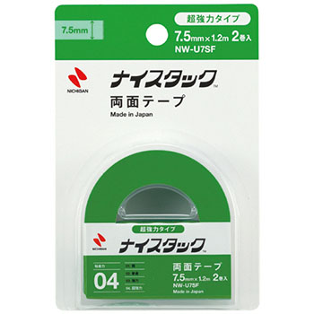 ニチバン NW-U7SF ナイスタック 両面テープ 超強力タイプ 小巻 7.5mm×1.2m