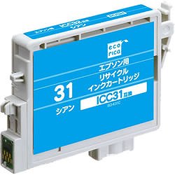 
ICC31 エコリカ リサイクルインク シアン （ECI-E31C）
 エコリカ リサイクルインク