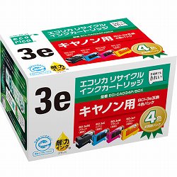 
BCI-3eシリーズ エコリカ リサイクルインク ブラック  BOXパック（ECI-CA034P/BOX）
 エコリカ リサイクルインク（BOXパック）