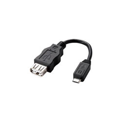 ELECOM MPA-MAEMCB010BK 変換アダプタ（USB A-microB）