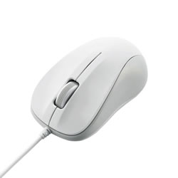 ELECOM M-K5URWH/RS 光学式マウス/USB/3ボタン/ホワイト/ROHS指令準拠