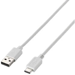 ELECOM U2C-APAC10WH USB2.0ケーブル（A-TypeC）