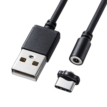 サンワサプライ KU-CMGCA1 超小型Magnet脱着式USB TypeCケーブル 1m