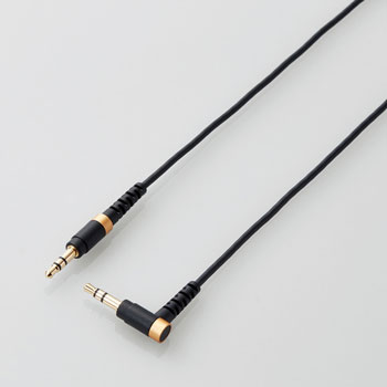 ELECOM AX-35MSL10BK 高耐久オーディオφ3.5AUXケーブル