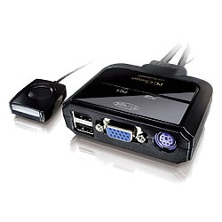 コレガ CG-PC2KVMNC PC2台用 パソコン自動切替器 USBキーボード&PS/2キーボード コンボ対応 USBマウス・