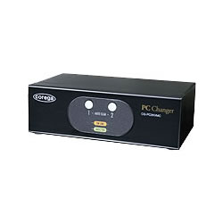 コレガ CG-PC2KVMC-W PC2台用 パソコン自動切替器 USB&PS/2 コンボ対応 アナログディスプレイ対応