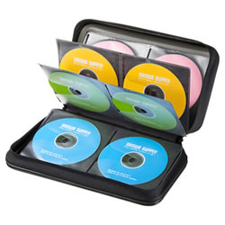 サンワサプライ FCD-WL96BK DVD・CDセミハードケース（96枚収納・ブラック）