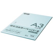 AECSBA3-PK αエコカラーペーパーII A3 スカイブルー 少枚数パック 汎用品 (325-8279) 1冊＝100枚
