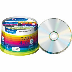 Verbatim DHR47J50V1 データ用DVD-R 4.7GB 16倍速 ブランドシルバー スピンドルケース (229-
