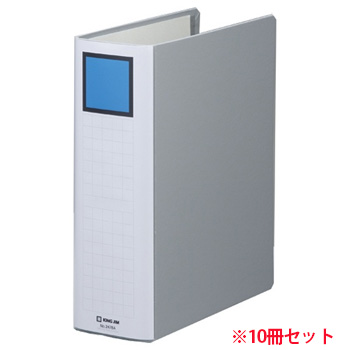 KINGJIM 2478Aクレ スーパードッチファイルイージー A4タテ 80mmトジ 背幅96mm グレー 10冊セット (9