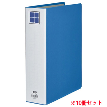 A4SPFE-5B 片開きパイプ式ファイルE A4タテ背幅76mm 青 10冊セット 汎用品 (910-5769) 1セット=1