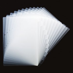 T2WPI-12CY ハードタイプ再生ダブルインデックス A4タテ 2穴 12山 クリア 汎用品
