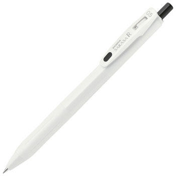 ゼブラ JJ29-R1-BK2 ゲルインクボールペン サラサＲ 0.5mm 軸色白 インキ黒