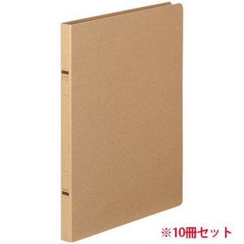 TKZF-A4SK 紙表紙クランプファイル A4タテ 背幅18mm クラフト 10冊セット 汎用品 (910-6393) 1セッ