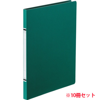 TKZF-A4SGN 紙表紙クランプファイル A4タテ 背幅18mm 緑 10冊セット 汎用品 (913-2553) 1セット=