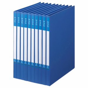 OZF-A4-B 再生PP表紙Zファイル A4タテ 背幅17mm ブルー 10冊セット 汎用品 (918-2295) 1セット=