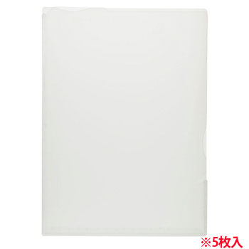TRA4-C マチ付クリアホルダー タフレル A4タテ クリア 汎用品 (315-4335) 1パック=5枚