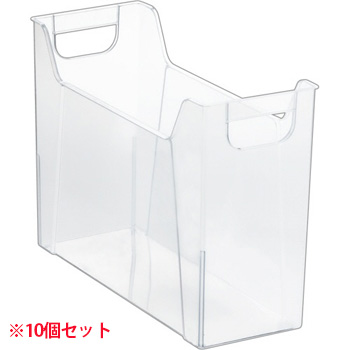 ナカバヤシ FB-E04-CR ファイルボックス A4 クリア (914-4304) 1セット＝10個