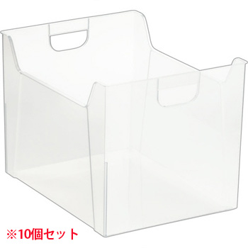 ナカバヤシ FB-E05-CR ファイルボックス A4 クリア (914-4332) 1セット＝10個