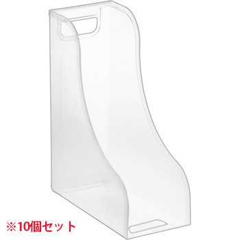ナカバヤシ FB-E6E-CR ファイルボックス A4 クリア (914-4344) 1セット＝10個
