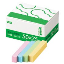 5007ASE-24 ふせん 小見出し 50×7.5mm 4色 汎用品 (312-3386) 1パック=24冊