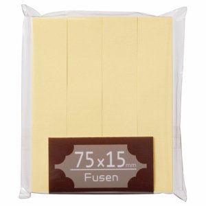TSRF-05 ふせん 75×15mm クリーム 4冊パック 汎用品 (217-7595) 1パック=4冊