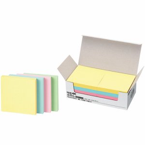 コクヨ K2メ-7575 フセン(K2) 75×75mm 4色ミックス (018-3385) 1パック=10冊