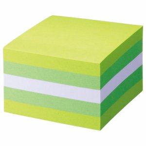 7575EG-500 ふせん カラーブロック 75×75mm パステルグリーン 汎用品 (412-2852)