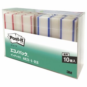 3M 6821-1-RB ポスト・イット ジョーブ エコノパック インデックス(記入用) 44×23mm レッド・ブルー (01