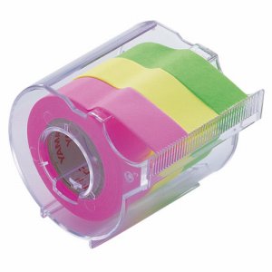 ヤマト RK-15CH-B メモック ロールテープ カッター付 15mm幅 ライム&レモン&ローズ (215-8662)