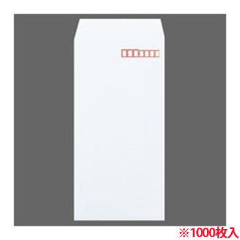 ピース 503-80 R40再生ケント封筒 長3 80G /M2 〒枠あり ホワイト 業務用パック (812-7952) 1箱＝