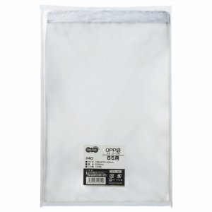 TOP4-195F OPP袋 フタ・テープ付 B5用 195×270＋40mm 汎用品 (817-2464) 1パック＝100枚