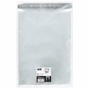 TOP240FT OPP袋 フタ・テープ付 角2 240×330＋40mm 汎用品 (018-5006) 1パック＝100枚