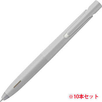 ゼブラ BAS88-GR 油性ボールペン ブレン 0.5mm 黒 (軸色:グレー) (914-3561) 1セット＝10本
