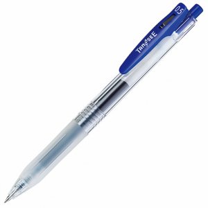 TS-JJ15-BL ノック式ゲルインクボールペン(バインダークリップ) 0.5mm 青 汎用品 (111-6382)
