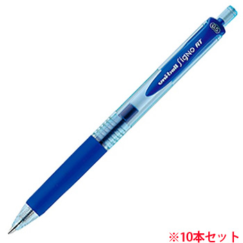 三菱鉛筆 UMN105EW.33 ゲルインクボールペン ユニボール シグノ RT エコライター 0.5mm 青 1セット10本