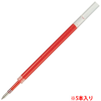 SW-8905-RD ノック式ゲルインクボールペン替芯 0.5mm 赤 5本パック 汎用品
