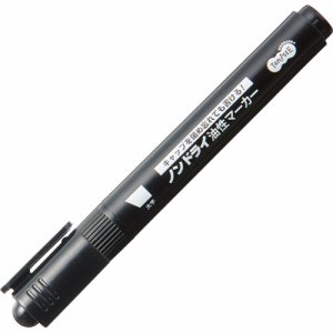 TS-NDBA-1B キャップ式ノンドライ油性マーカー シングル 太字(平芯) 黒 汎用品 (218-8883)