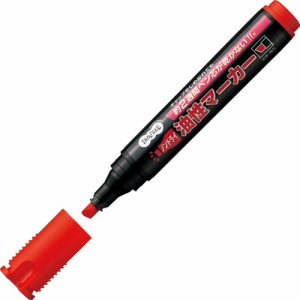 TS-NDPEK-R ノンドライ油性マーカー 太字・角芯 赤 汎用品 (114-7300)