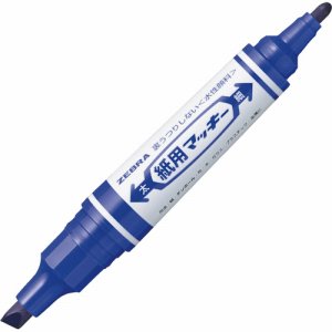 ゼブラ WYT5-BL 水性マーカー 紙用マッキー(太+細) 青 (412-7376)
