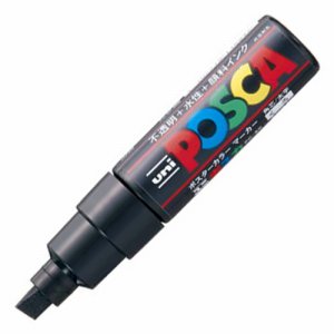 三菱鉛筆 0151139 水性マーカー ポスカ 太字角芯 黒 (015-1139)