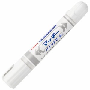 ゼブラ YYT20-W マッキーペイントマーカー 太字+中字 白 (015-7218)